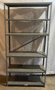 lot 125 image: Large Steel Storage Shelf 75T x 36W x 15D