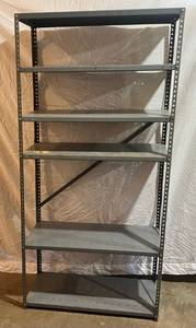 lot 126 image: Large Steel Storage Shelf 74T x 36W x 15D