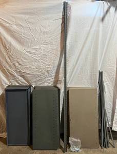 lot 127 image: Misc. Steel Shelves Disassembled