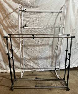 lot 131 image: Two Adjustable Clothing Racks 1 Rolling