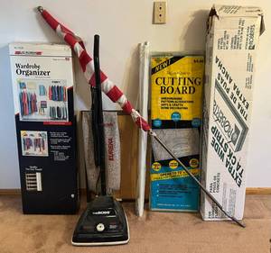 lot 172 image: Group Of Misc. Household Items Including Tack Strips, Flag, Closet Organizer And More