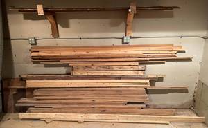lot 193 image: Large Group Of Misc. Wood Including 1 x 6 x 6ft And More (BRING YOUR OWN HELP TO LOAD) IN BASEMENT