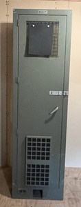 lot 208 image: DME Ground Station Model DTB Cabinet Heavy Metal 78 14T x 22D x 22W  (BRING YOUR OWN HELP TO LOAD) IN BASEMENT