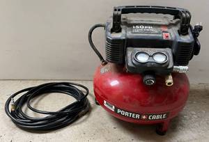 lot 225 image: Porter Cable 150PSI 2 Gallon Air Compressor
