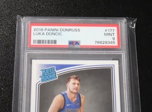lot 15 image: 2018-19 Donruss Luka Doncic #177 Rookie Card PSA 9