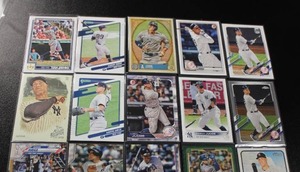 lot 25 image: Aaron Judge Baseball Card Lot  17 Cards w Jersey Relic