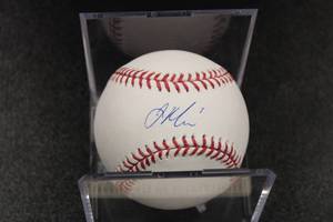 lot 66 image: Joe Mauer Sweet Spot Baseball Autograph Ball  Steiner COA #MAUEBAS000014