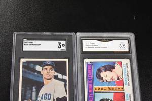 lot 98 image: Vintage Graded Card Lot  2 Graded Cards