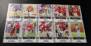 lot 116 image: 2022 Leaf Draft Rookie Set  Base & Red Set  Pickett - Robinson - Young - Stroud - Ewers - Corral