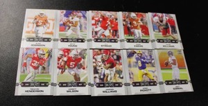 lot 117 image: 2022 Leaf Draft Rookie Set  BaseBlueGold Set  Robinson - Young - Stroud - Ewers - Pickett - Corral