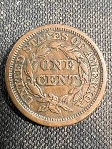 1845 BRAIDED HAIR LARGE CENT