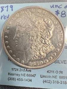 1879REV.79 US SILVER MORGAN DOLLAR UNC