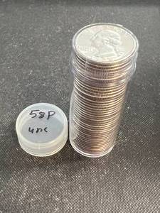 UNCIRCULATED ROLL OF 1958 US WASHINGTON QUARTERS 40 COINS