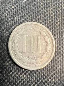 1872 US 3 CENT NICKEL