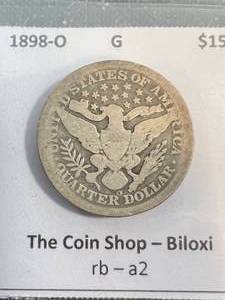 1898-O US BARBER QUARTER