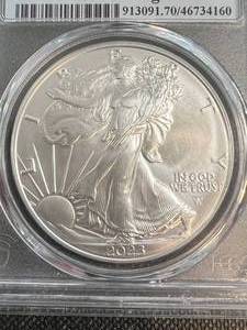 2023 AMERICAN SILVER EAGLE PCGS MS70