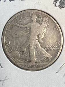 1916 US WALKING LIBERTY HALF DOLLAR