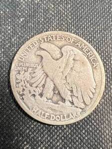 1927-S US WALKING LIBERTY HALF DOLLAR