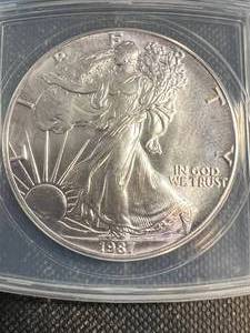 1987 AMERICAN SILVER EAGLE ANACS MS67