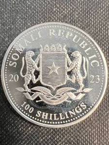 1 TROY OZ .999 FINE SILVER 2023 AFRICAN ELEPHANT ROUND