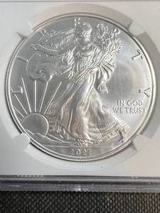 2021 AMERICAN SILVER EAGLE NGC MS70 FIRST DAY OF ISSUE