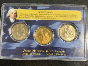 JAMES MADISON PRESIDENTIAL 3 COIN SET