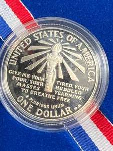 1986-S US PROOF LIBERTY SILVER DOLLAR COMMEM