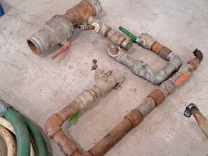 lot 59 image: Lot of (3) Plumbing Valves and Fittings