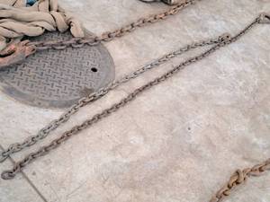 lot 97 image: Lot of (2) Lifting Chains with Hook End