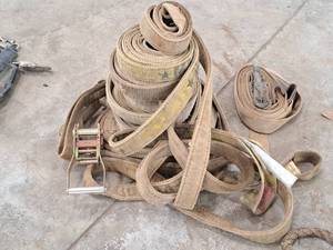 lot 107 image: Lot of  Ratchet Straps, Lifting Tie-Downs