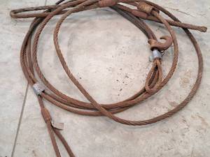 lot 116 image: Lot of (2) Heavy Duty Steel Cables
