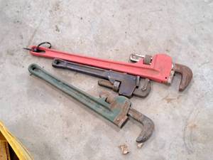 lot 127 image: Lot of (3) Pipe Wrenches - 24, 18 and 14