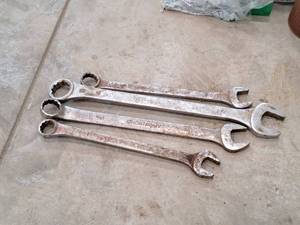 lot 128 image: Lot of (4) Combination Wrenches - 1-716, 1-34, 1-516, 1-38