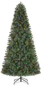 lot 7 image: 7.5 ft. Pre-Lit LED Festive Pine Artificial Christmas Tree