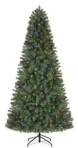 lot 178 image: Home Accents Holiday 7.5 ft. Pre-Lit LED Festive Pine Artificial Christmas Tree