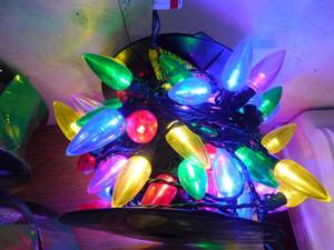 lot 13 image: Home Accents Holiday 100L Multi Color C9 LED Heavy Duty Christmas String Lights