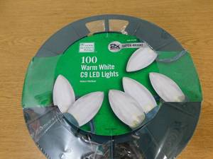 lot 51 image: Home Accents Holiday 100L Warm White Christmas C9 LED String Lights