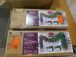 lot 74 image: LOT of TWO  ---9 ft Swiss Moutain Spruce with Twinkly Lights