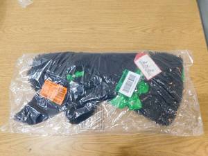 lot 93 image: 22 in. Black Poodle Dog Faux Fur Christmas Stocking