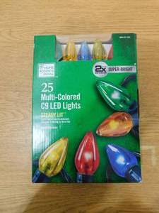 lot 148 image: Home Accents Holiday 25 Multi-colored Super Bright C9 LED Lights