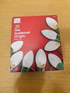 lot 149 image: 25 Count C-9 Clear Christmas  Wedding  Deck Lights Home Accents #351552