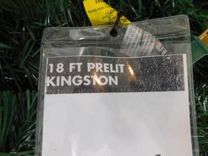 lot 183 image: (5) Home Accents Holiday 18 ft. Prelit Kingston Garland