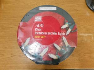lot 189 image: Home Accents Holiday 500 Clear Mini Incandescent String Lights Heavy Duty
