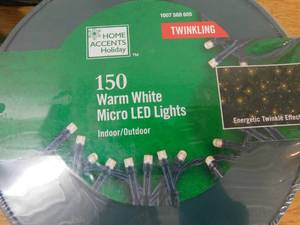 lot 203 image: (3) 150 warm white micro led