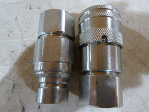 Set of Unused Flat Face Couplers for Skid Steer