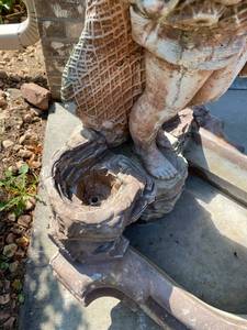 lot 49 image: Sculptured Child Figure Garden Fountain