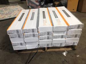 25 Boxes of Florida Tile Home Collection Outer Banks Blue 8 in. x 36 in. Matte Porcelain Floor and Wall Tile (13.6 sq. ft.Case)  Customer Returns See Pictures