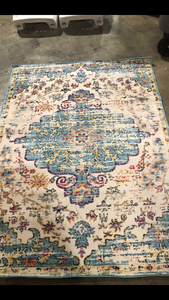 World Rug Gallery Vintage Traditional Bohemian 5 ft. x 7 ft. Blue Area Rug   Customer Returns See Pictures