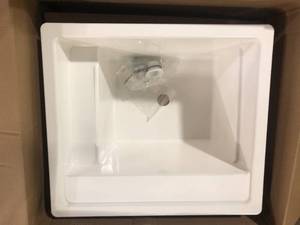 American Standard Lucerne Wall-Mounted Bathroom Vessel Sink with Faucet Holes on 4 in. Center in White    Customer Returns See Pictures