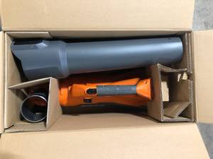 lot 14 image: RIDGID 18V Brushless 130 MPH 510 CFM Cordless Battery Leaf Blower (Tool Only)  Customer Returns See Pictures